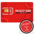Ready SIM 14 Days Talk & Text 14日間無制限米国内通話&世界中SMS 米国内専用SIMカード 5枚セット (並行輸入品の日本国内発送)