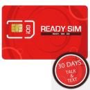 Ready SIM 30 Days Talk & Text 30日間無制限米国内通話&世界中SMS 米国内専用SIMカード 5枚セット (並行輸入品の日本国内発送)