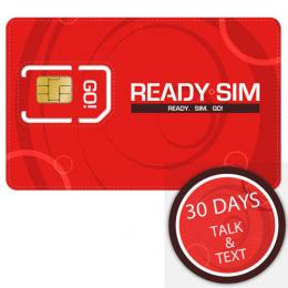 Ready SIM 30 Days Talk & Text 30日間無制限米国内通話&世界中SMS 米国内専用SIMカード 5枚セット (並行輸入品の日本国内発送)