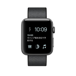 Apple Watch Series 2 38mm [ブラック] ウーブン ナイロン MP0F2