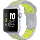 Apple Watch Nike+ 42mm [フラット シルバー / ボルト] ナイキ スポーツ バンド MNYU2