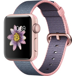 Apple Watch Series 2 38mm [Light Pink / Midnight Blue] Woven Nylon MNRU2