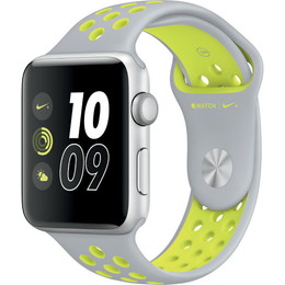 Apple Watch Nike+ 42mm [Flat Silver / Volt] Nike Sport Band MNYU2